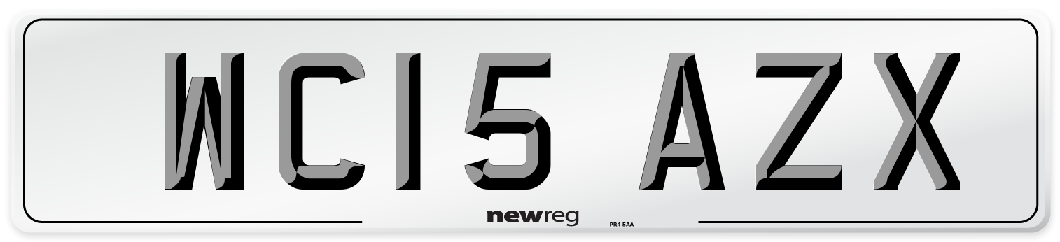 WC15 AZX Number Plate from New Reg